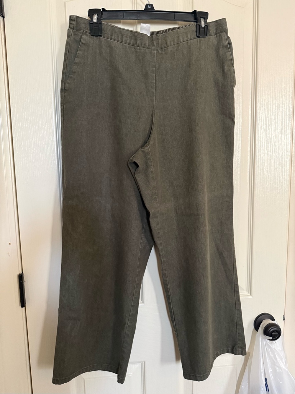 Alfred Dunner Olive Green Straight-Leg Chinos